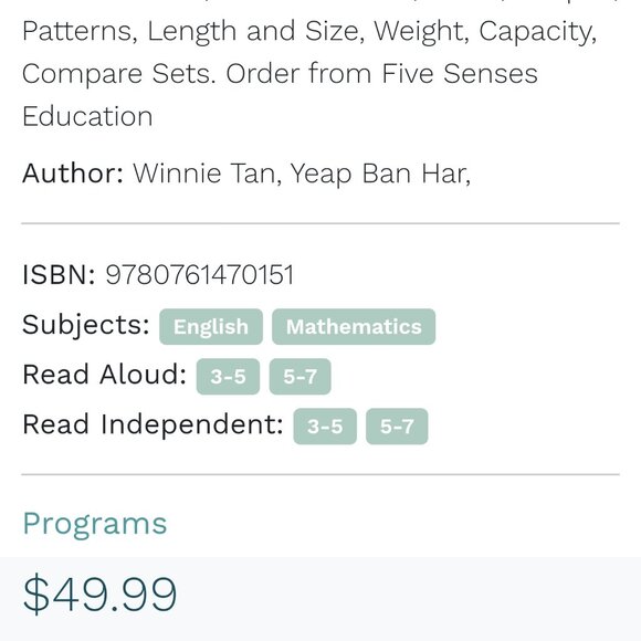 Earlybird Standards Edition Kindergarten Mathematics Fun Activity Textbook - Picture 6 of 6